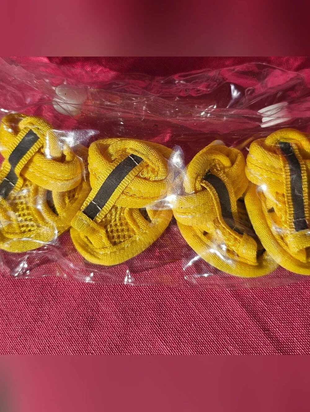 Dog Size 5 Mesh Sandals in Blue, Pink, and Yellow Animal